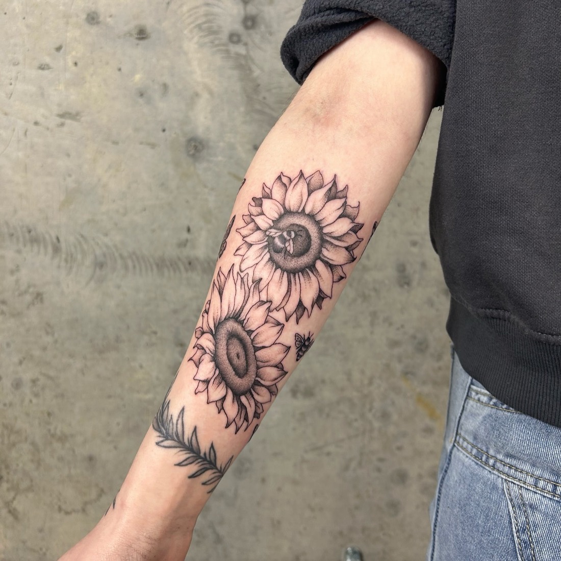Fine line tattoo created by student at Fine Line Tattoo Academy